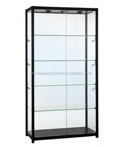 Alüminyum cam modern vitrine cam raflar ile