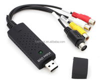 EasyCAP adaptor aplikasi komputer Audio Video, pengambil USB 2.0 konektor RCA Output 12 bulan garansi untuk penggunaan Stereo TV