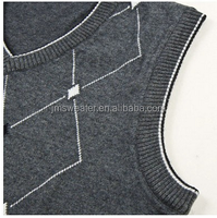 Guangzhou Fabricant de chandails personnalisés Pull tricoté pour homme Automne Hiver Laine Pull col en V Crochet Gilet Motif pour homme
