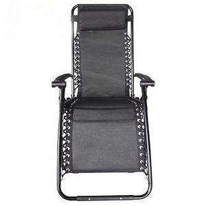 Portátil de gravedad cero silla de salón de tex 2*1 tela negro con tubo - Product Image 3