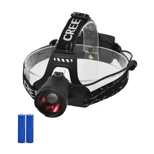 Clover High Power Head Đèn Sạc Led Head Torch Không Thấm Nước Zoom 10 Wát T6 LED 18650 Pin Led Đèn Pha