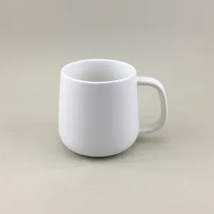 Normal shape commercial grade ivory white bulk cheap ceramic coffee mug with handle