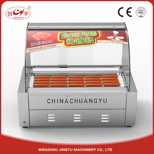 Chuangyu Alibaba 7 Rodillo Automático <span class=keywords><strong>Hot</strong></span> Dog Máquina de Hacer Salchichas CY-7 Con Suministro de Quitar La Cubierta - Product Image 1