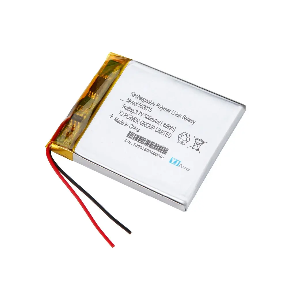 503035 3.7v 500mAh Lipo Battery Rechargeable Lithium Polymer Battery For Blueteeth