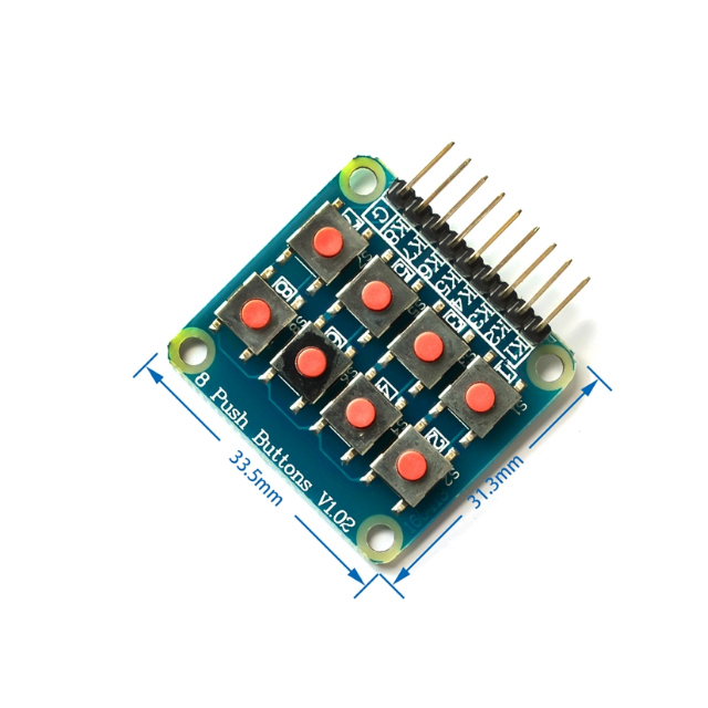 Micro Switch 2*4 matrix Keyboard 8-bit Button Independent Button Single-chip External Expansion Keyboard Module