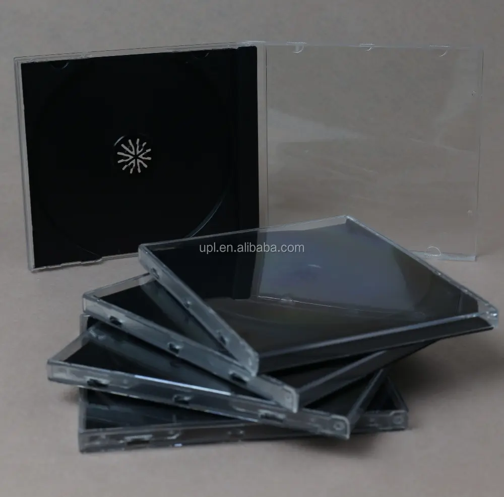 10.4ミリメートルSingle Jewel CD Case黒トレイ1CD