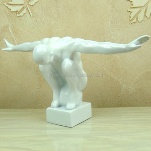 Statue de modèle masculin <span class=keywords><strong>nu</strong></span> en résine de fibre de verre grandeur nature sur mesure - Product Image 1