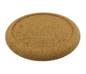 4-Inch Thick Round Cork Coaster Set with Pressure Forming Modern Korean Style for Business Promotion or Gift Giving