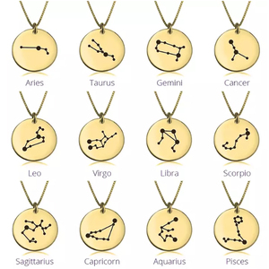 Colgante para astrología, placa o collar para mujer, accesorios inoxíbles, fabricación de bisutería, 18k - Product Image 6