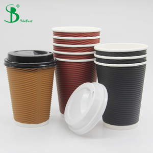 Tazas de café de papel con tapa, Logo personalizado Premium, <span class=keywords><strong>Vintage</strong></span>, desechable, 12Oz, 16Oz - Product Image 6