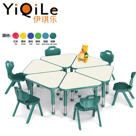 yeni tasarım ve ucuz anaokulu mobilya çocuk masa sandalyeler ayarlamak