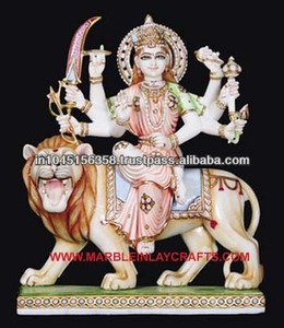 Marble Goddess Durga Statues - Product Image 1
