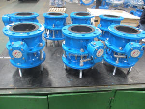 วาล์วบัตเตอร์ฟลายแบบขยายตัวสองหน้าแปลน ควบคุมด้วยไฟฟ้า แบบควบคุมการเปิด-ปิด ของโรตอร์ค - Product Image 4