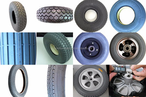 Llanta Gris Acanalada Rellena de Espuma 200X50 8"X2" C179 Cheng Shin para Scooter de Movilidad Eléctrico para Discapacitados - Product Image 5