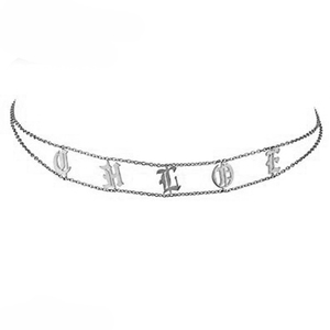 Olivia Dainty Vieil Anglais Lettre Nom Gothique Sautoirs Collier - Product Image 1