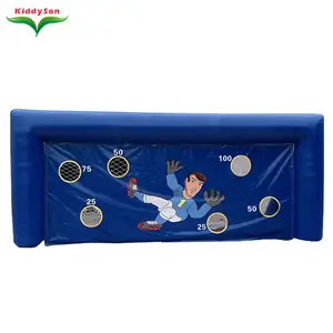 Cheap inflatable inflatable football toss game, inflatable football/soccer gate interactive play system