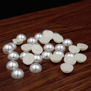 Posteriore piana di <span class=keywords><strong>plastica</strong></span> pearl senza foro ABS perla mezza perle - Product Image 2