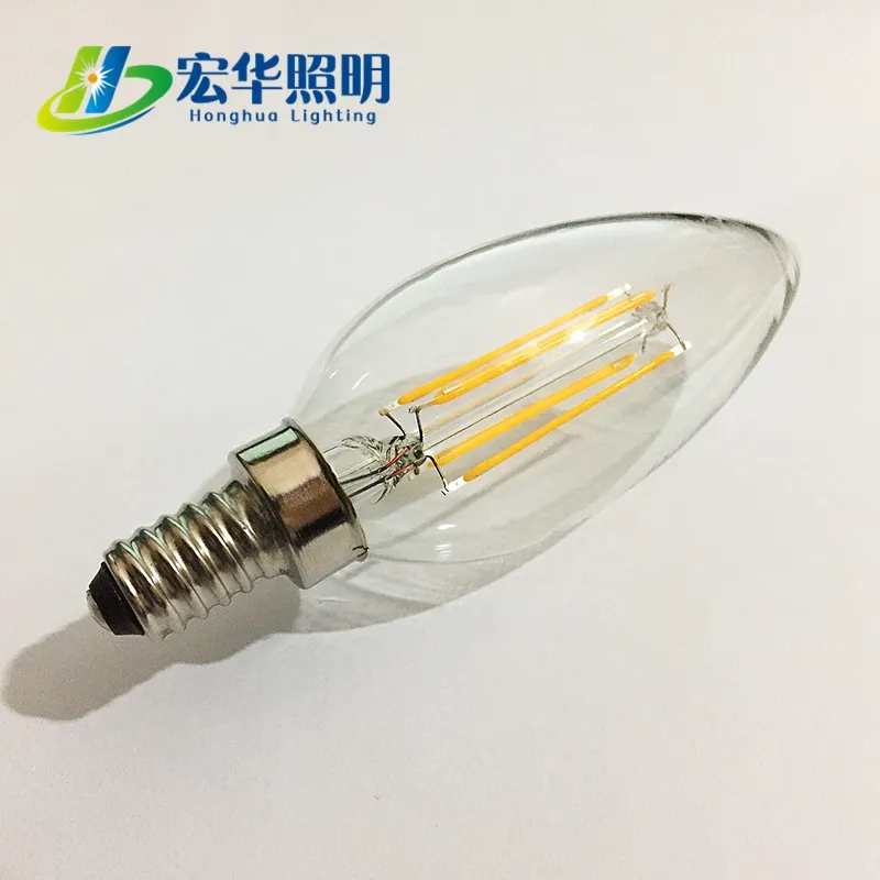 Led Bulb Filament Led Bulb C35 E12 4w High Power Long Life 360 Degree Led Decoration Standard Clear Bulb Filament