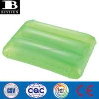Oreillers gonflables rectangulaires personnalisés en vinyle promotionnels Beach Bum, oreillers de plage transparents en PVC, oreillers d'eau, coussin