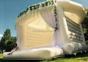 Roulettes à sauter blanches, château <span class=keywords><strong>gonflable</strong></span> pour mariage - Product Image 4