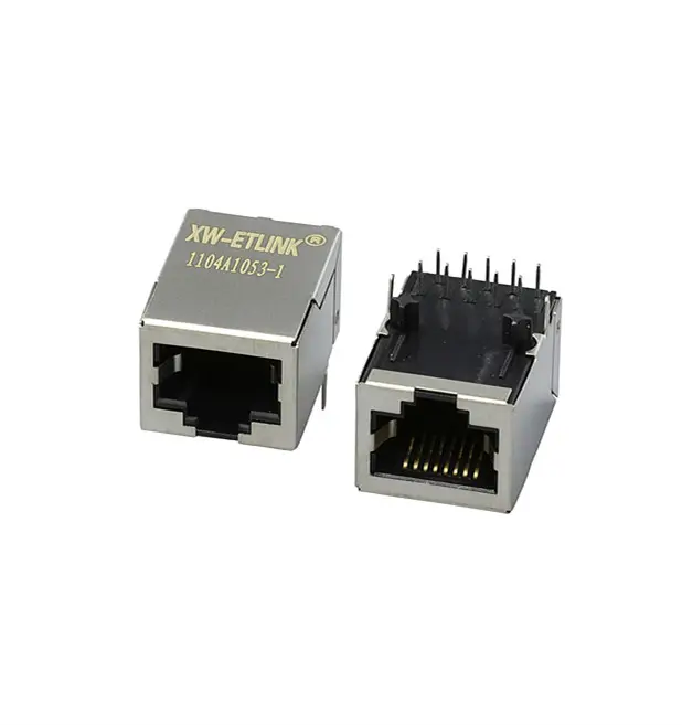 중국 공급 업체 PCB의 RJ45 단일 포트 POE 커넥터 10 핀