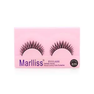 Großhandels preis handgemachte falsche Wimpern Make-up individuelle Handelsmarke 3D Marliss falsche Wimpern Set