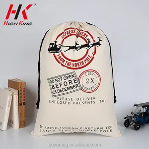 Hoge Koning Kerst 2021 Kerst Santa Canvas Tas Candy Jute Blank Xmas Kerstman Zakken