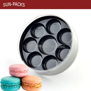 Vòng PP/PET/PVC/BOPS Đóng Gói Khay Màu Đen Và Hộp Bìa Rõ Ràng Cho Biscuit/Macarons