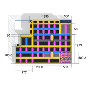 CE cấp giấy chứng nhận thể dục trampoline với dodgeball, Trong Nhà trampoline công viên - Product Image 6