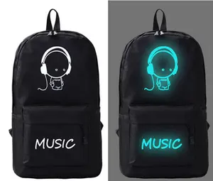 2017 yeni tasarım gece lambası sırt çantası aydınlık baskı sırt çantası