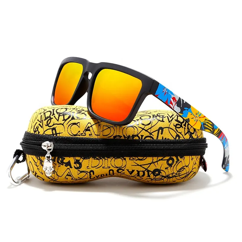 Унисекс оправа из поликарбоната UV400 зеркальные Мужские квадратные спортивные, поляризованные солнцезащитные очки/