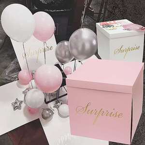 Personalizzato Romantico Rosa di Nozze di Carta Palloncino Sorpresa di Esplosione Contenitore di <span class=keywords><strong>Regalo</strong></span> - Product Image 2
