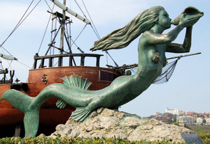 Sculpture de sirène en bronze sexy allongée européenne, statue de sirène nue nue en bronze pour décoration extérieure, vente chaude - Product Image 2
