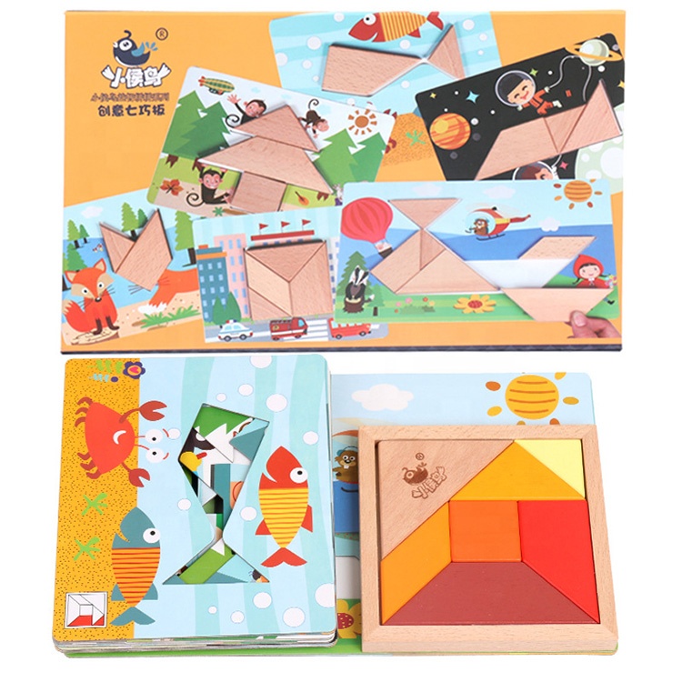 головоломки раннего образования игры Игрушка Головоломка интеллект вариант модуль головоломка игрушка творческий Tangram