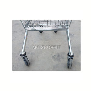ユーロスタイル150L亜鉛鋼ショッピングトロリースーパーマーケットカートスチールメッシュ構造 - Product Image 2