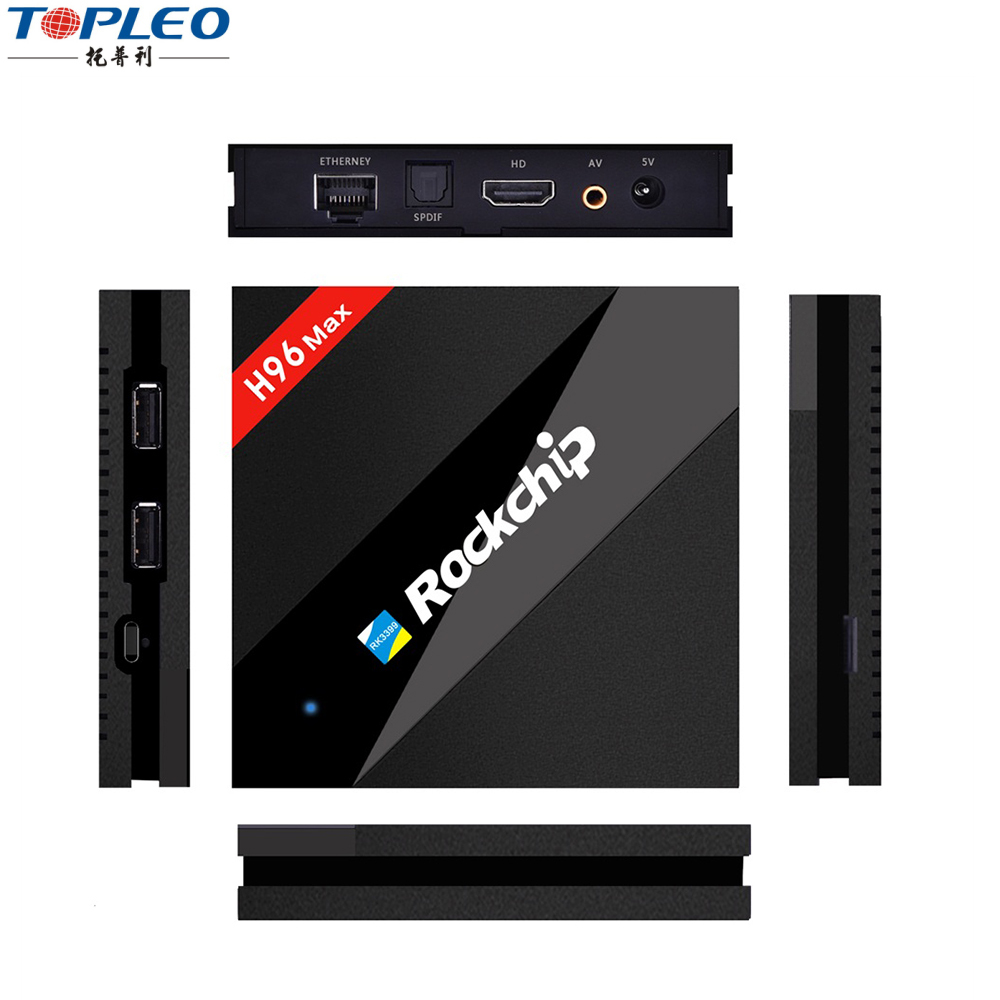 Nuevo Diseño H96 MAX RK3399 Seis Core 2.0G 2 gb 16 gb placa base para android smart tv caja con ranura para tarjeta sim