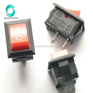 CQC CE certificated KCD1-101 2 pin on-off 10a 125vac 6a 250vac t85 micro rocker switch