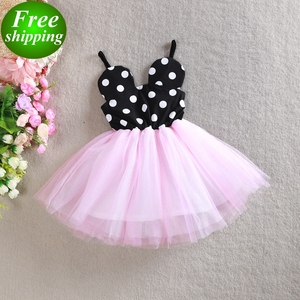 Proveedor de fábrica personalizado 2019 verano niñas Dot vestidos niños Polka Tutus princesa vestido - Product Image 1
