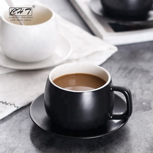 Äthiopische türkische Luxus Öko große Trink café Espresso Tee Kaffeetassen Untertasse Set Druck benutzer definierte - Product Image 2