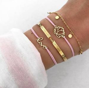 <span class=keywords><strong>Bracelet</strong></span> à cordes de Yoga en acier inoxydable pour femmes, style bohème, <span class=keywords><strong>Lotus</strong></span>, cœur, amour, vente en gros, 2020 - Product Image 3