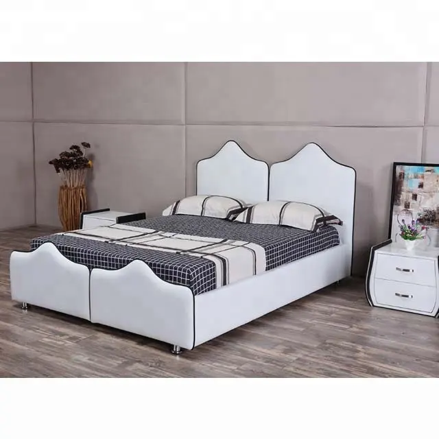 Golden supplier latest double wooden bed designs