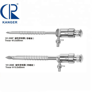 Laparoscopic สแตนเลสสตีล Reusable ใบมีดหรือ Bladeless แม่เหล็ก Trocar พร้อมสกรู - Product Image 2