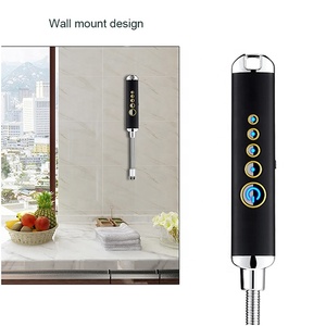 Bán Sỉ Bật Lửa Hồ Quang Điện Sạc Được Bật Lửa BBQ Màu Vàng Hồng Chống Gió Cho Nến Màu Bạc - Product Image 5