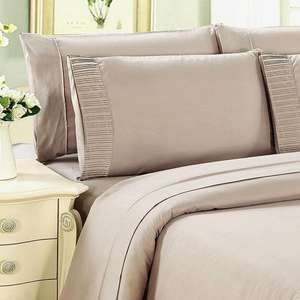 Cariloha منتجع الخيزران ورقة 4 قطعة غطاء سرير مجموعة حاف مجموعة غطاء - Product Image 3