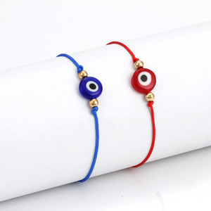 Rosso corda tessuto promozionale braccialetto occhio braccialetto tessuto promozionale paio braccialetto - Product Image 4