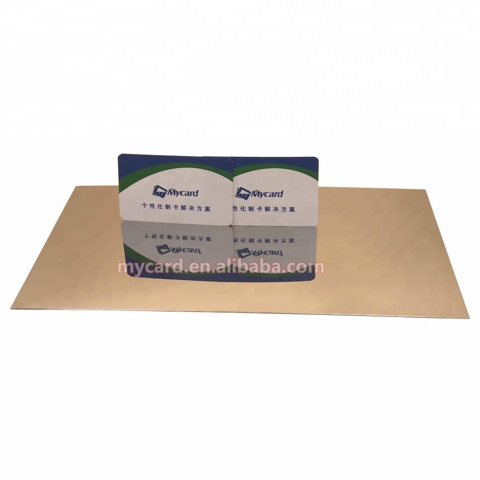 Custom A3 A4 0.6mm Glossy Mirror Stainless Steel Sheet Plate for Card Lamination