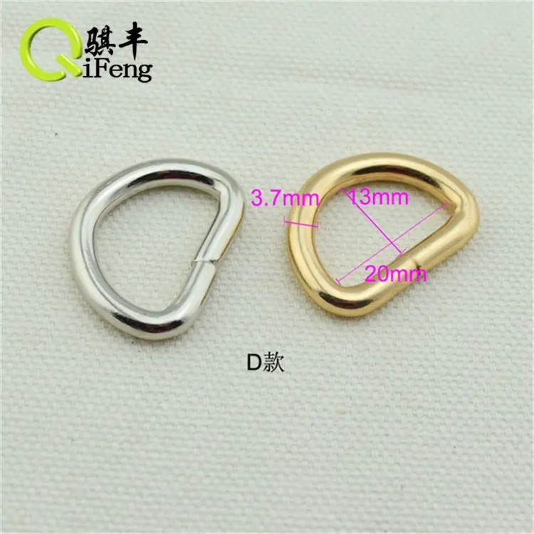 Großhandel Tasche Zubehör Griff D Ring Eisen Metall Benutzer definierte D-Ring Schnalle Metall D Ring für Handtaschen