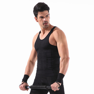 男士透气压缩衬衫腰带Cincher紧身胸衣塑身背心瘦身 - Product Image 2