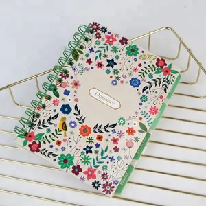 2022 2023 spiral organizer tabbed diary with different printing pages note book notebook us diaries in spanish