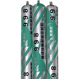 998 ซิลิโคนอาคารกระจก Sealant กรณีไส้กรอกสีดำ Caulk สำหรับผ้าม่าน wall